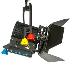 Φωτισμός εκπομπής 100W Φωτισμός Fresnel LED High CRI Φωτισμός Fresnel Tungsten Αντικατάσταση 3200K ((Πόλος λειτουργεί ζυγό) προμηθευτής